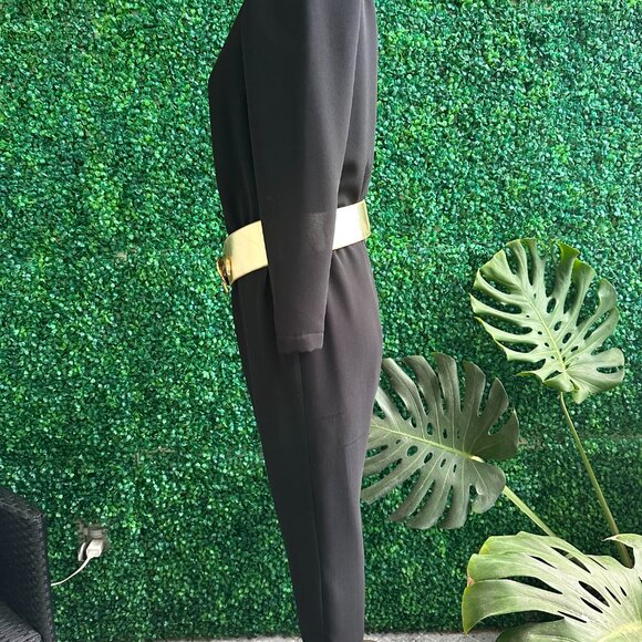 New Alonso Paris Milan New York Black Long jumpsuit made in Italy - Picture 2 of 7